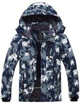 Jaqueta de inverno wantdo impermeável para homens Dark Grey Flora 2XL Jaqueta de inverno wantdo impermeável para homens Dark Grey Flora 2XL