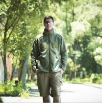 Jaqueta de lã ao ar livre para homens verde S