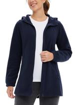 Jaqueta de Lã BALEAF com Capuz - Zíper - Azul Marinho - Tamanho M Jaqueta de Lã BALEAF com Capuz - Zíper - Azul Marinho - Tamanho M