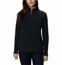 Jaqueta de lã Columbia Glacial IV com meio zíper para mulheres - preta Jaqueta de lã Columbia Glacial IV com meio zíper para mulheres - preta