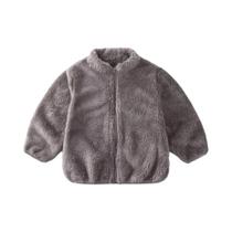 Jaqueta De Lã Dupla Face Para Meninos E Meninas, Quente, Primavera, Outono, Inverno, Cor Sólida,