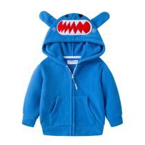 Jaqueta de lã Mud Kingdom Cute Toddler Boy com capuz 24M azul
