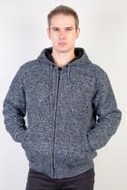 Jaqueta de malha térmica masculina com capuz 90149