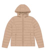 Jaqueta de Microfibra Puffer Feminina Endless Bege