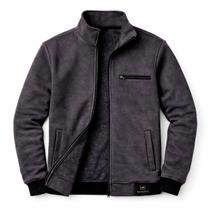 Jaqueta de Moletom Blusa de Frio Gola Alta Casaco de Ziper Masculino
