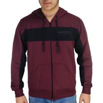 Jaqueta De Moletom Com Ziper Adulto Bordo e Preto Yellowl M Jaqueta De Moletom Com Ziper Adulto Bordo e Preto Yellowl M