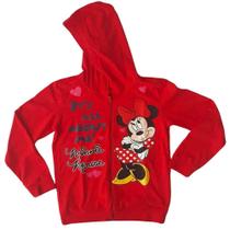 Jaqueta de Moletom Infantil Feminina Vermelha Minnie 8 Anos - Basic +