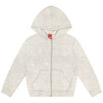 Jaqueta de moletom kyly unissex 4/8 c/cap mescla gelo