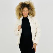 Jaqueta de Nylon Facinelli Gola Alta com Capuz Feminina