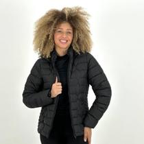 Jaqueta de Nylon Facinelli Gola Alta com Capuz Feminina