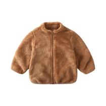 Jaqueta De Pelúcia Para Meninos E Meninas, Outono Inverno, Cor Sólida, Casual, Solta, Manga Longa,