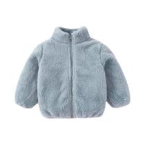 Jaqueta De Pelúcia Para Meninos E Meninas, Outono Inverno, Cor Sólida, Casual, Solta, Manga Longa,