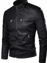 Jaqueta de Pu Masculina Moderna Slim fit premium luxo