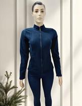 Jaqueta De Soft Feminina Recortes Bolso Proteção U V