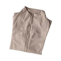 Jaqueta de treino feminina slim fit gola com zíper manga comprida para corrida yoga academia