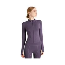 Jaqueta de Treino Feminina Slim Fit (S-3XL) - Manga Comprida para Yoga, Academia e Treino