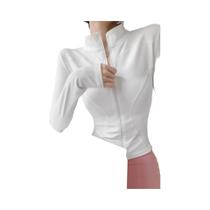 Jaqueta De Yoga Feminina De Secagem Rápida Com Manga Longa E Zíper, Top De Fitness Para Corrida,