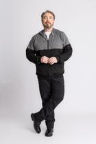 Jaqueta de Zíper Thermo Softshell com Capuz Anti-Pilling Masculina Plus Size Jaqueta de Zíper Thermo Softshell com Capuz Anti-Pilling Masculina Plus Size
