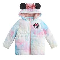 Jaqueta Disney Minnie Mouse Tie Dye Rosa com Capuz Tamanho 5 Infantil Jaqueta Disney Minnie Mouse Tie Dye Rosa com Capuz Tamanho 5 Infantil
