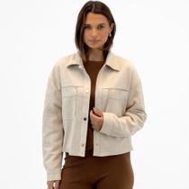 Jaqueta Dunialin em Suede com Botão Feminina