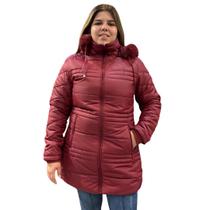 Jaqueta Dunialin Parka Feminino Bordo