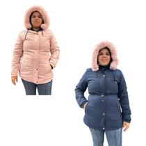 Jaqueta Dunialin Parka Feminino Dupla Fase Azul