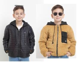Jaqueta Dupla Reversível Menino Infantil Inverno Lessa K089