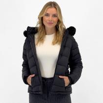 Jaqueta Dyordhana Nylon Puffer com Capuz Feminina Jaqueta Dyordhana Nylon Puffer com Capuz Feminina