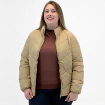 Jaqueta Dyordhana Plus Size Puffer em Nylon Gola Alta Feminina Jaqueta Dyordhana Plus Size Puffer em Nylon Gola Alta Feminina