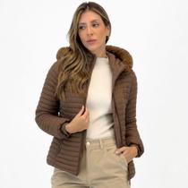 Jaqueta Dyordhana Puffer em Nylon com Capuz Feminina
