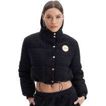 Jaqueta Easy Lança Perfume Puffer Teddy AI23 Preto Feminino