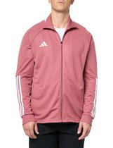 Jaqueta esportiva adidas Sereno Cut de 3 listras para homens, carmesim/branca