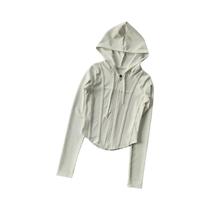 Jaqueta Esportiva Feminina Com Capuz De Secagem Rápida, Manga Longa, Para Fitness, Yoga, Corrida E