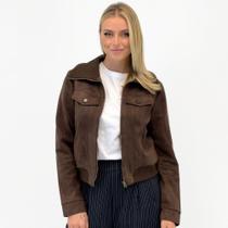 Jaqueta Esquire Curta em Suede Feminina