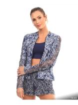 Jaqueta Estampada Manly Ink Flowers