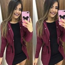 Jaqueta Estilo Parka Feminina Lançamento Instagram