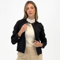 Jaqueta Facinelli em Suede com Zíper Feminina Jaqueta Facinelli em Suede com Zíper Feminina