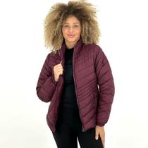 Jaqueta Facinelli Nylon Gola Alta com Zíper Feminina