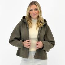 Jaqueta Facinelli Oversized em Lã Batida com Capuz Feminina Jaqueta Facinelli Oversized em Lã Batida com Capuz Feminina