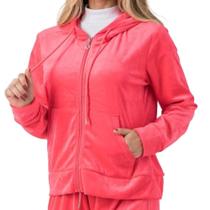 Jaqueta facinelli plush capuz ref: 670321 feminino