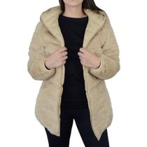Jaqueta Feminina Alpelo Dupla Face Pele Walnut Bege - 405000
