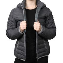 Jaqueta Feminina Alpelo Fake Down Peluciada Mescla Cinza - 200257