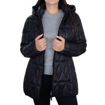 Jaqueta Feminina Alpelo Plumas Plus Size Preta - 40500152