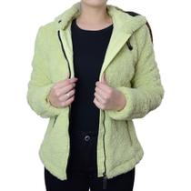 Jaqueta Feminina Alpelo Sherpa Capuz Verde Aloe - 40800 Jaqueta Feminina Alpelo Sherpa Capuz Verde Aloe - 40800