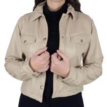 Jaqueta Feminina Autenticada Cropped Bege Nude - 7522