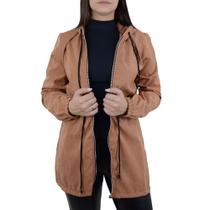 Jaqueta Feminina Babicat Parka Cupro Marrom Caramelo - B1860