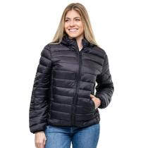 Jaqueta feminina bobojaco microfibra capuz removivel