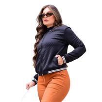 Jaqueta Feminina Bomber BlusadeFrio com Ziper Inverno Casaco