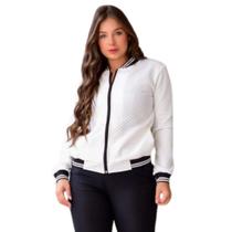 Jaqueta Feminina Bomber BlusadeFrio com Ziper Inverno Casaco