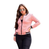 Jaqueta Feminina Bomber BlusadeFrio com Ziper Inverno Casaco